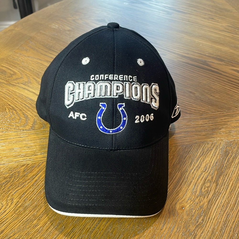 Reebok 2006 AFC NFL Indianapolis Colts Conference Champions Ball Cap Hat ~ NWOT